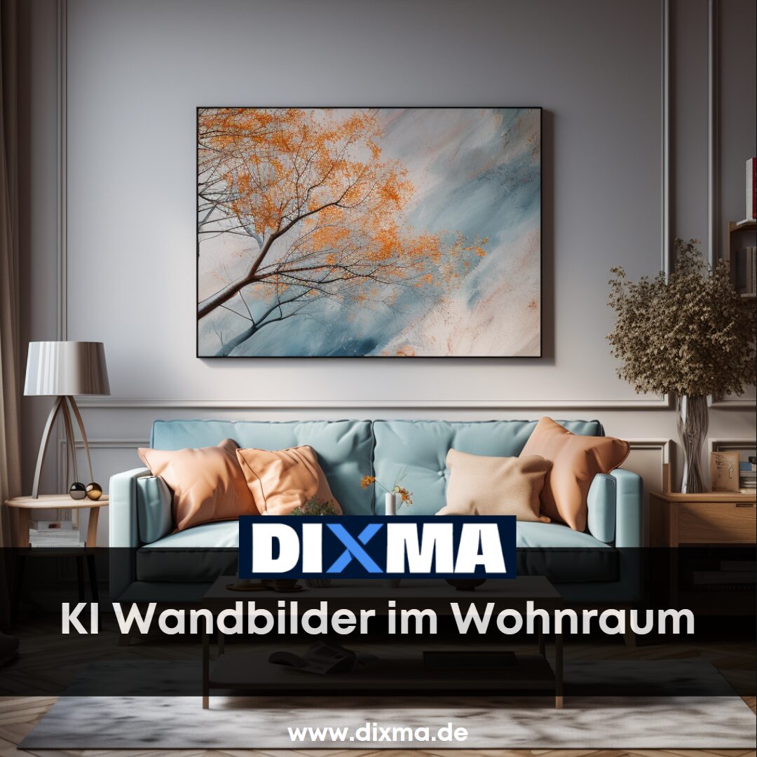 KI Wandbilder im Wohnraum